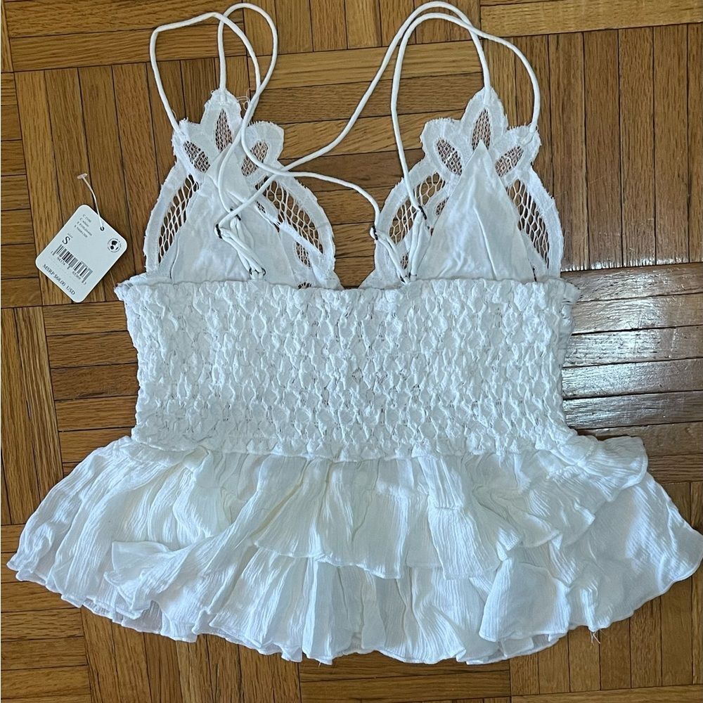 FreeĀ PeopleāAdella White Cami Size Small NWT - Picture 10 of 11